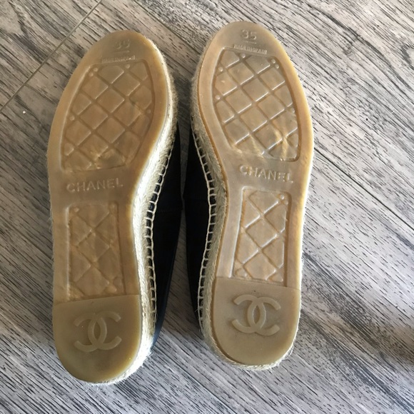 Chanel espadrilles black leather - Picture 4 of 8